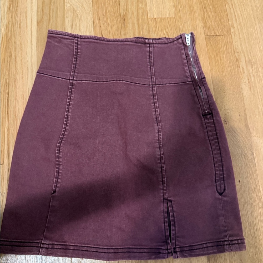 Free People Purple Mini Skirt